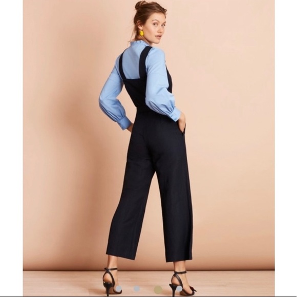 Brooks Brothers Navy Linen Jumpsuit, size 14 - Picture 2 of 9